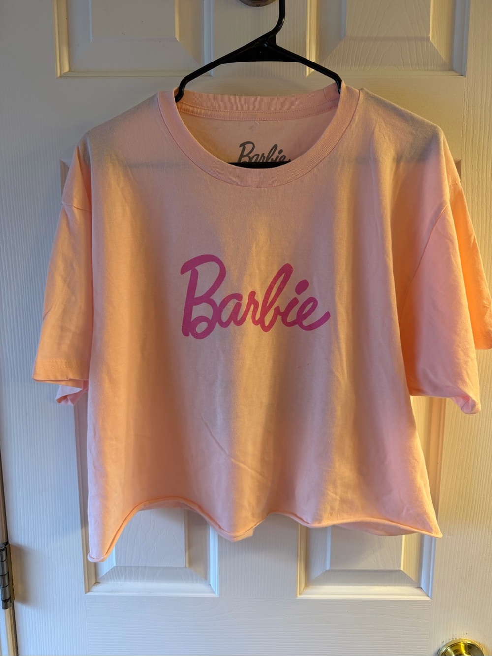 Barbie Pink Logo Cropped Tee